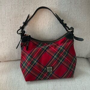Dooney & Bourke Red and Green Plaid Shoulder Bag